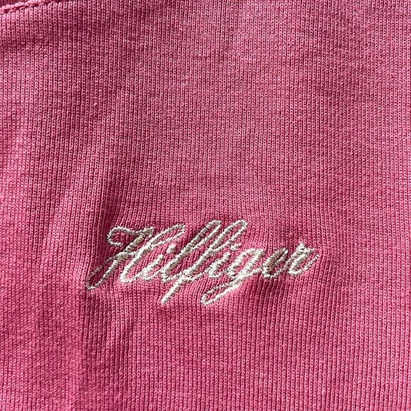 Mauve Pink Tommy Hilfiger Ripped Long Sleeve Top - Picture 2 of 6